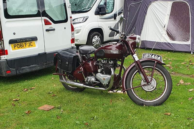 A nice speed Twin ridden by a Diane - not our Di, of course